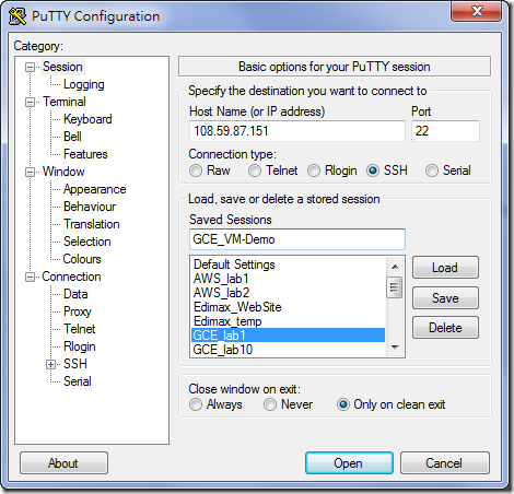 8-1_GCE-VM-Putty-Setting