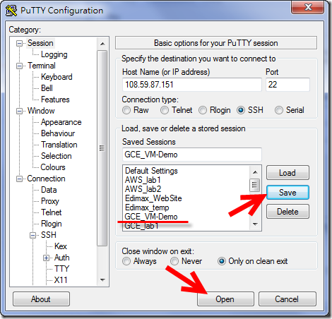 8-4_GCE-VM-Putty-SaveSession